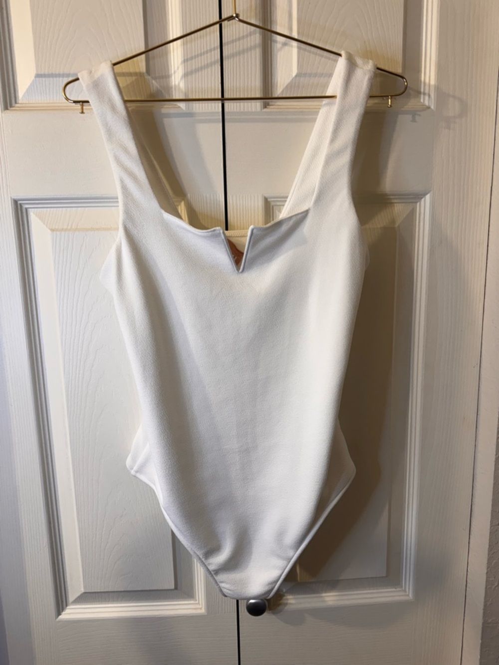 Show Me Your Mumu White Sleeveless V-Neck Bodysuit